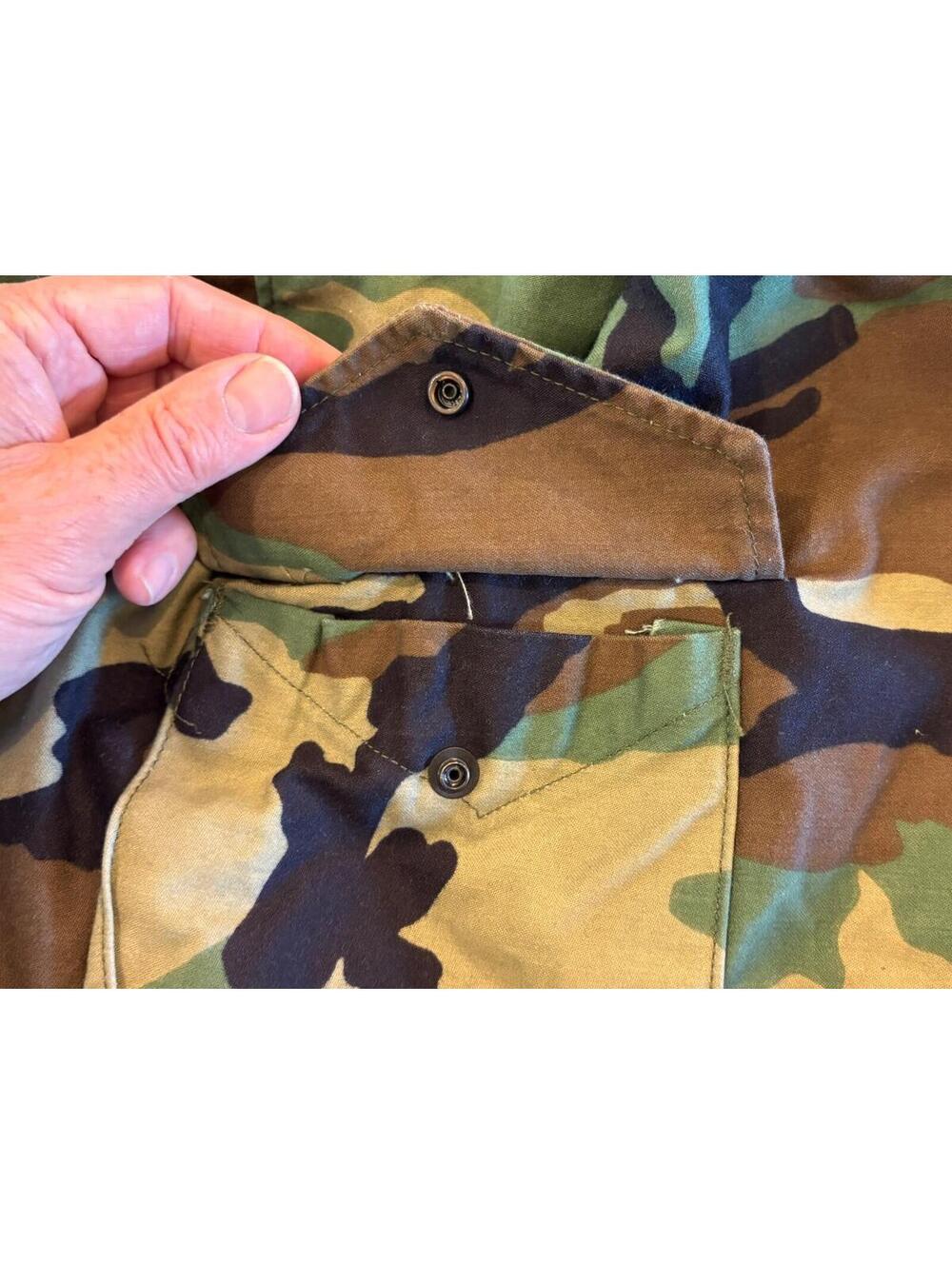 Vtg 1999 M-65 Field Jacket US Military Woodland Camo Large Regular Golden Mfg Co - Picture 12 of 12